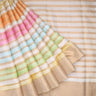 Multicolor Stripes Printed Silk Saree - Singhania's