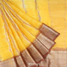Sunshine Yellow Printed Maheshwari Silk Saree