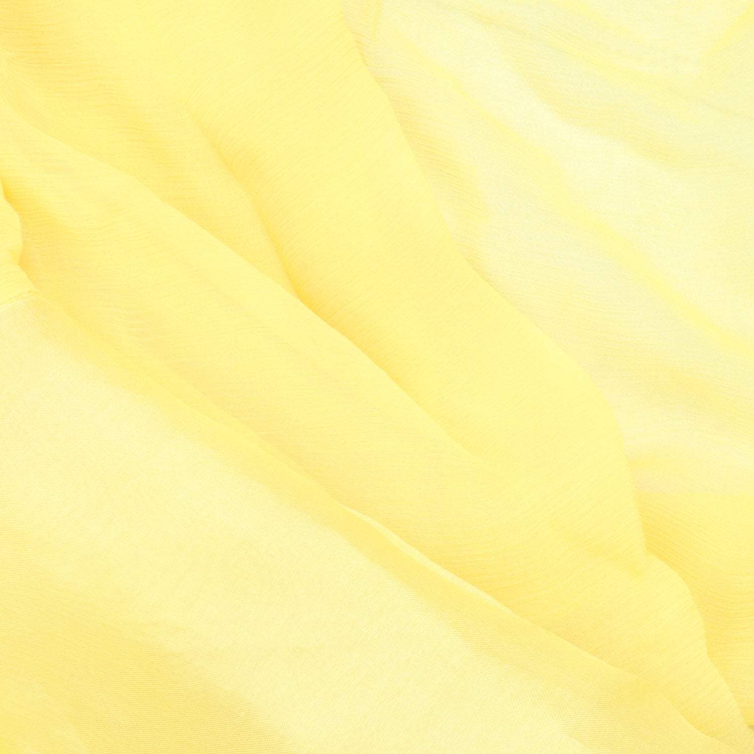 Butter Yellow Chiffon Saree - Singhania's