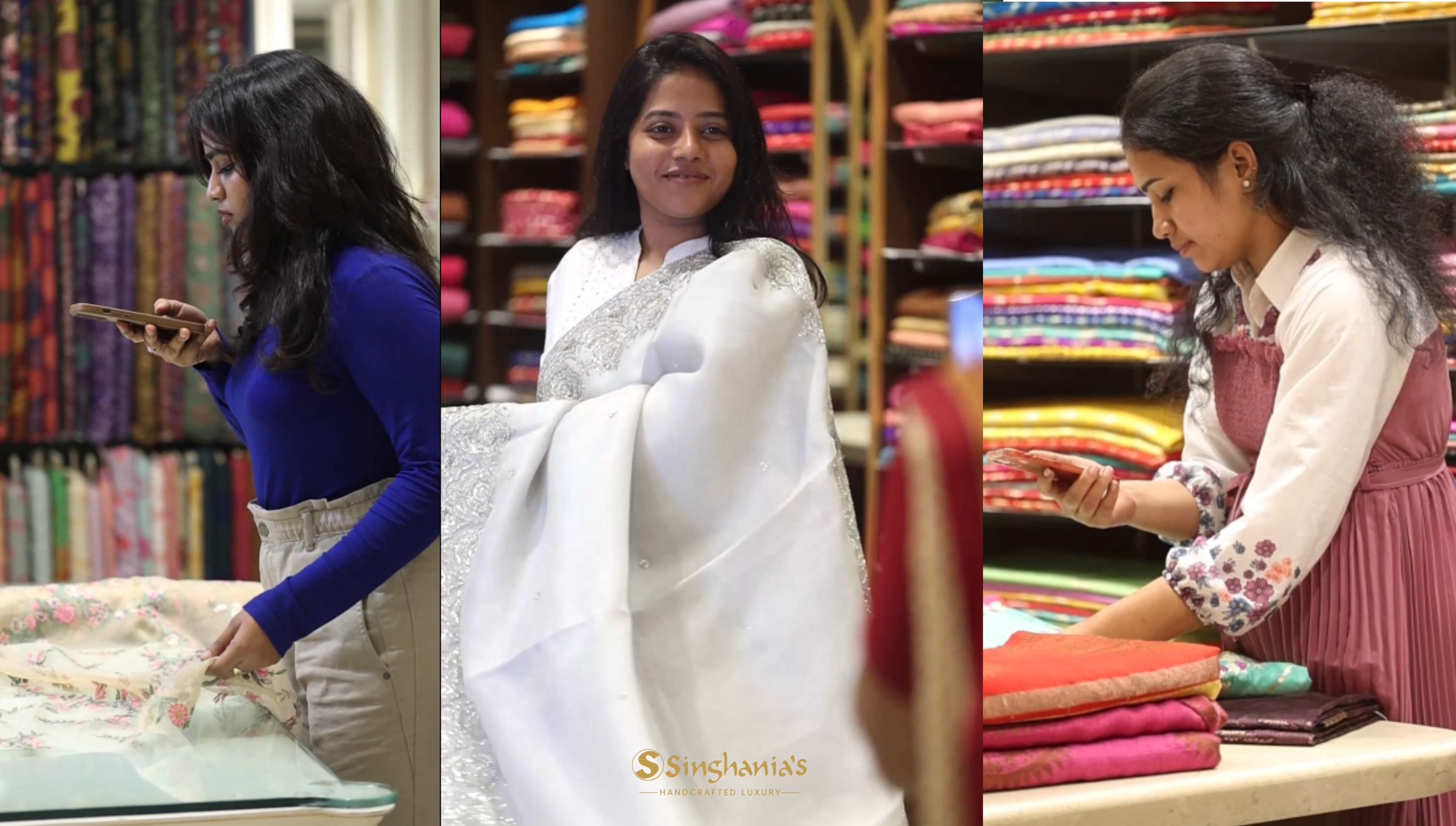 Experience Luxury: Saree Shopping with Singhania's Live Video Shopping