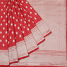 Imperial Red Banarasi Silk Saree With Floral Buttis Pattern