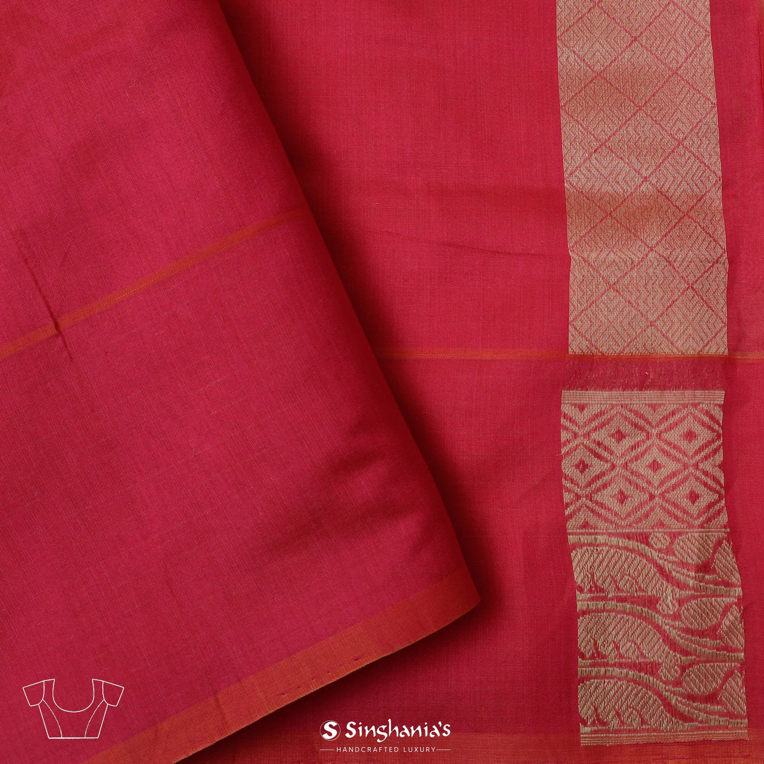 Cheese Orange Banarasi Silk Saree With Zari Weaving