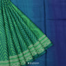 Emerald Green Printed Tussar Saree With Floral Pattern