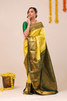 Lemon Yellow Heritage Kanjivaram Silk Saree