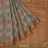 Mojave Desert Brown Tussar Saree With Banarasi Weaving