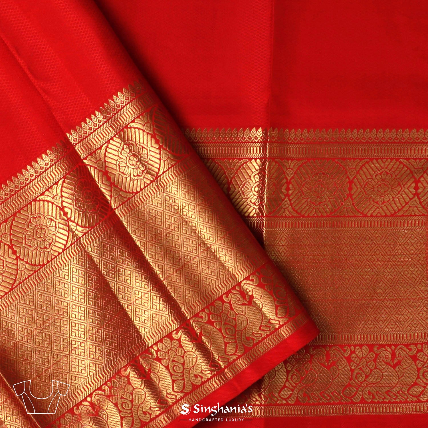 Baby Pink Kanjivaram Saree With Floral Jaal Pattern