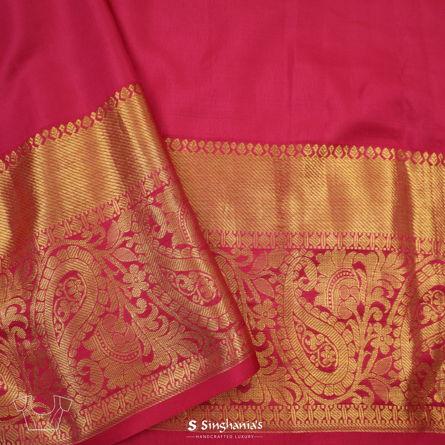 Pastel Pink Kanjivaram Silk Saree With Floral Jaal Pattern