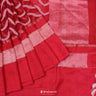 Scarlet Red Organza Saree With Banarasi Border