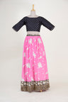 Bright Pink Lehenga Set With Floral Embroidery