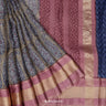 Autumn Cream Printed Maheshwari Saree With Paisley Pattern