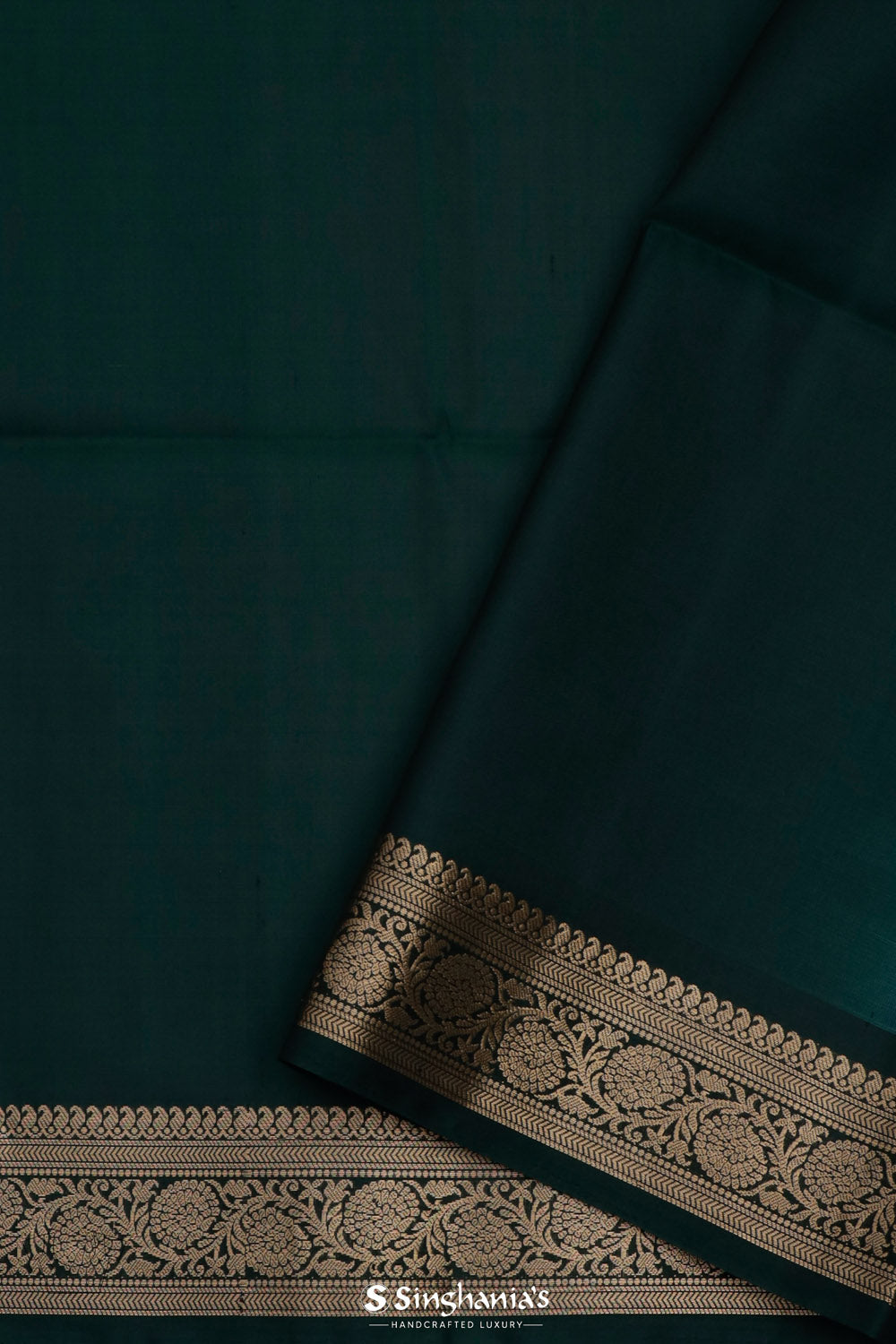 Cadet Grey Soft Silk Saree With Zari Weaving