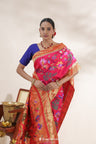 Desire Red Paithani Handloom Silk Saree