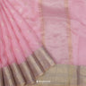 Cameo Pink Organza Tussar Saree With Mukaish Work