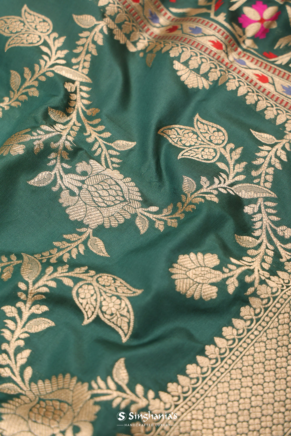 Castleton Green Meenakari Banarasi Silk Saree