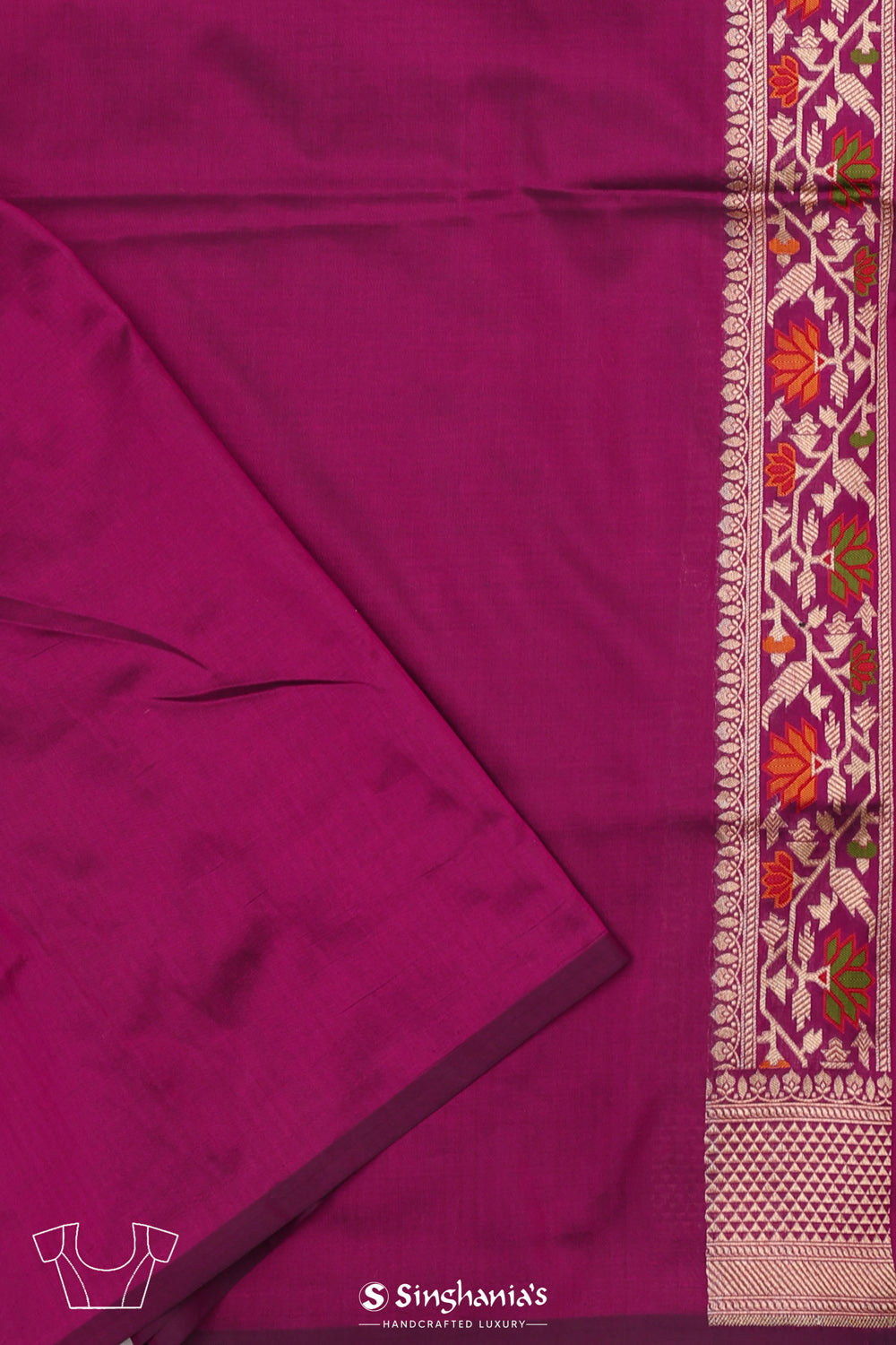 Cardinal Purple Chiniya Banarasi Silk Saree