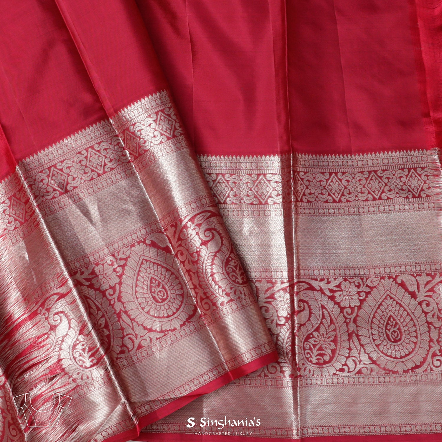 Irish Green Kanjivaram Saree With Floral Jaal Pattern