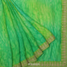 Paris Green Georgette Saree With Shibori Print