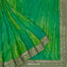 Emerald Green Georgette Saree With Shibori Print