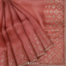 Paradise Peach Organza Saree With Foil Print