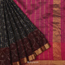 Tech Black Silk Saree With Foil Print