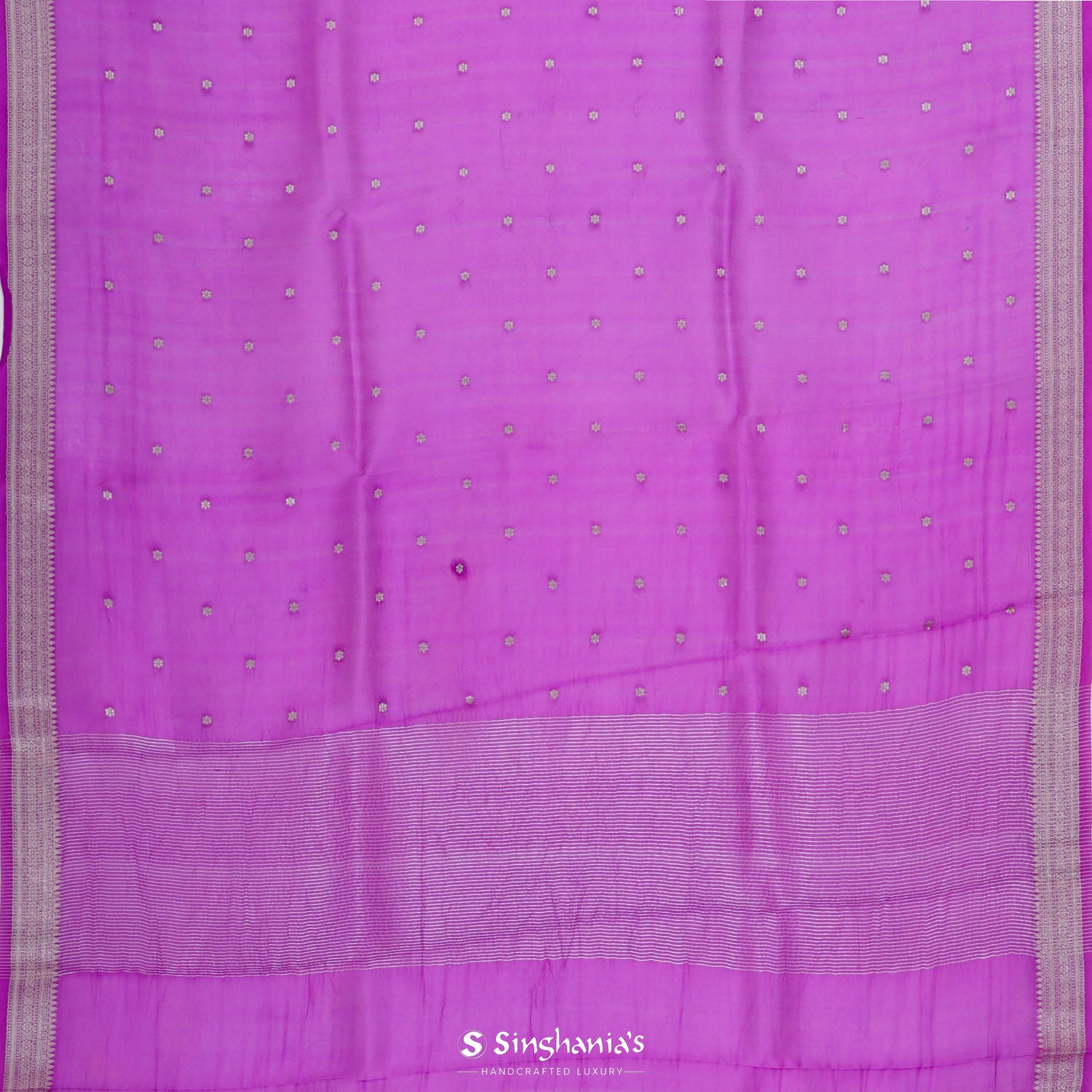 Palatinate Purple Organza Saree With Banarasi Weaving