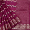 Mulberry Organza Saree With Banarasi Weaving