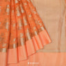 Pumpkin Orange Banarasi Saree With Zari Weaving
