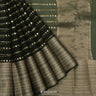 Dark Jungle Green Organza Saree With Foil Print Pattern