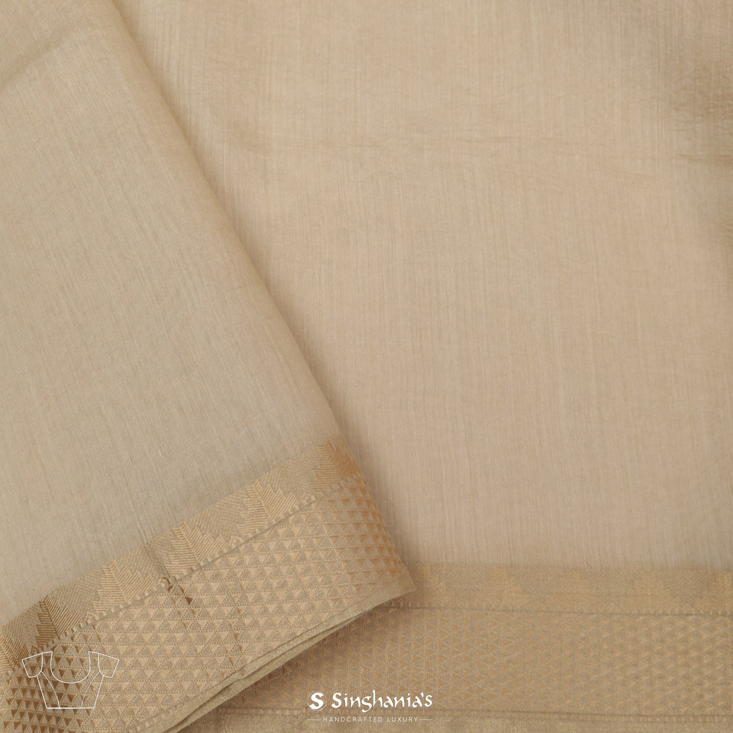 Linen White Tussar Silk Saree With Mukaish Work