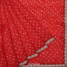 Imperial Red Organza Saree With Hand Embroidery