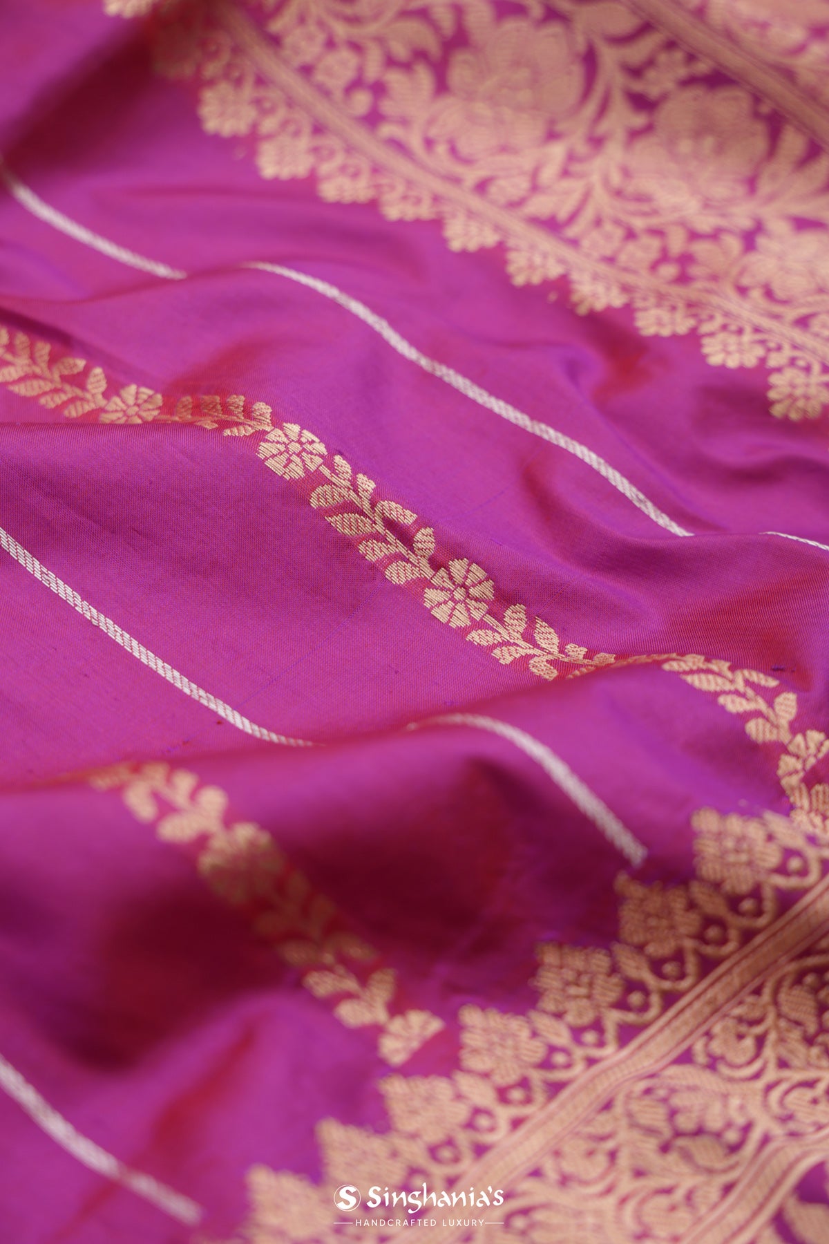 purple banarasi saree