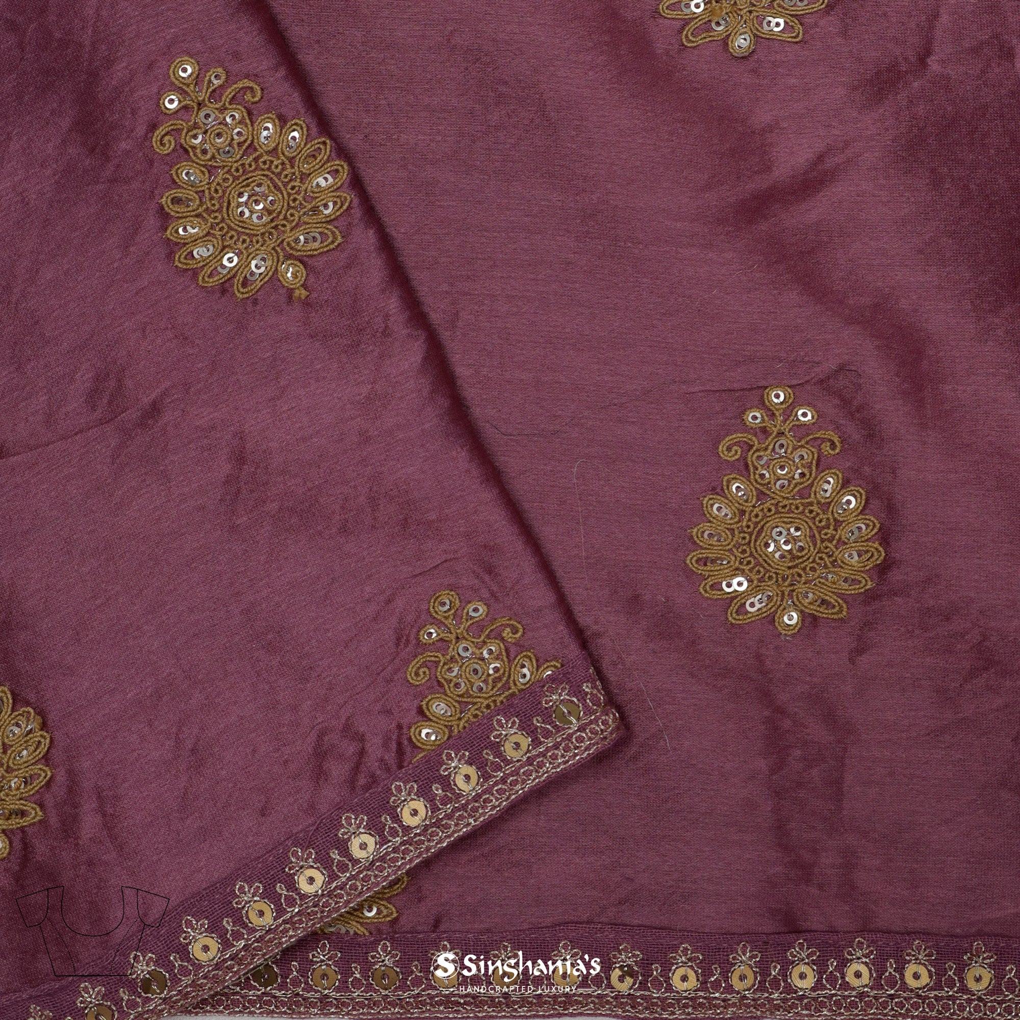 Old Rose Pink Printed Bandhani Organza Saree With Paisley-Butti Pattern
