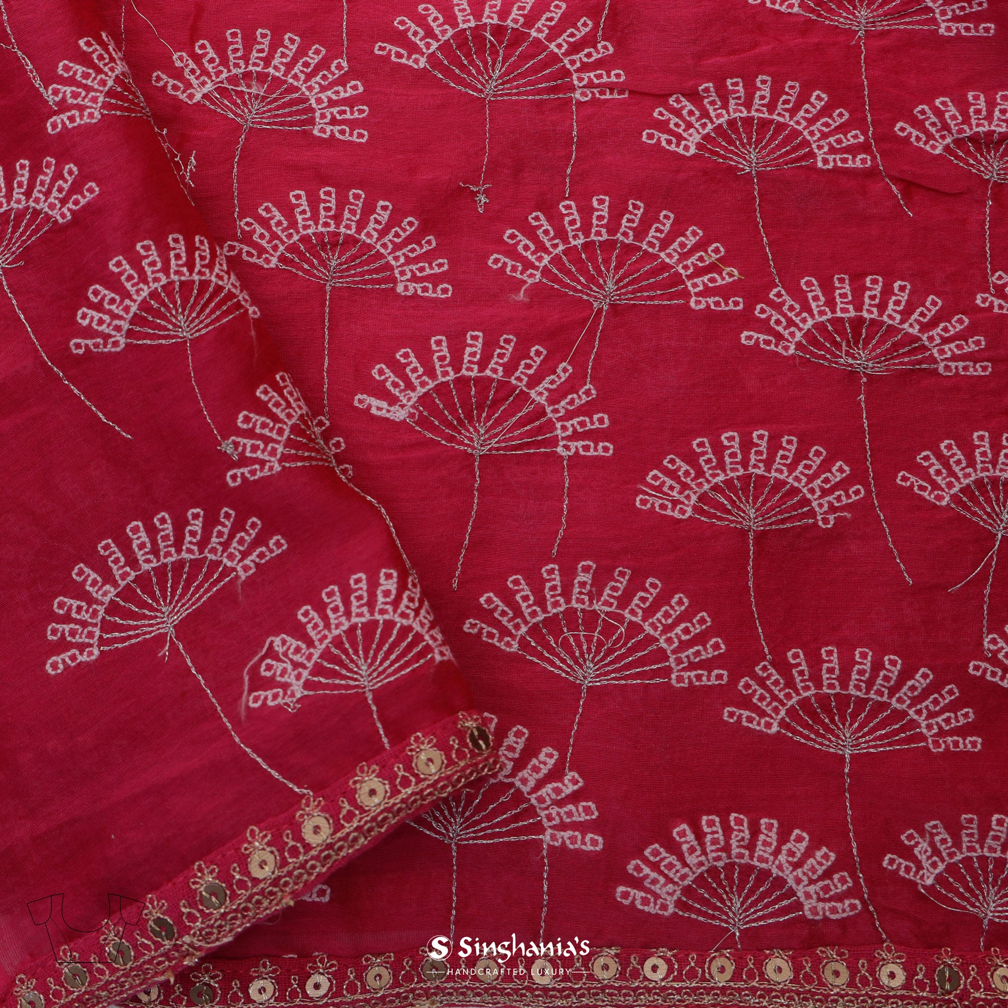 Paradise Pink Printed Organza Saree With Bandhani Pattern