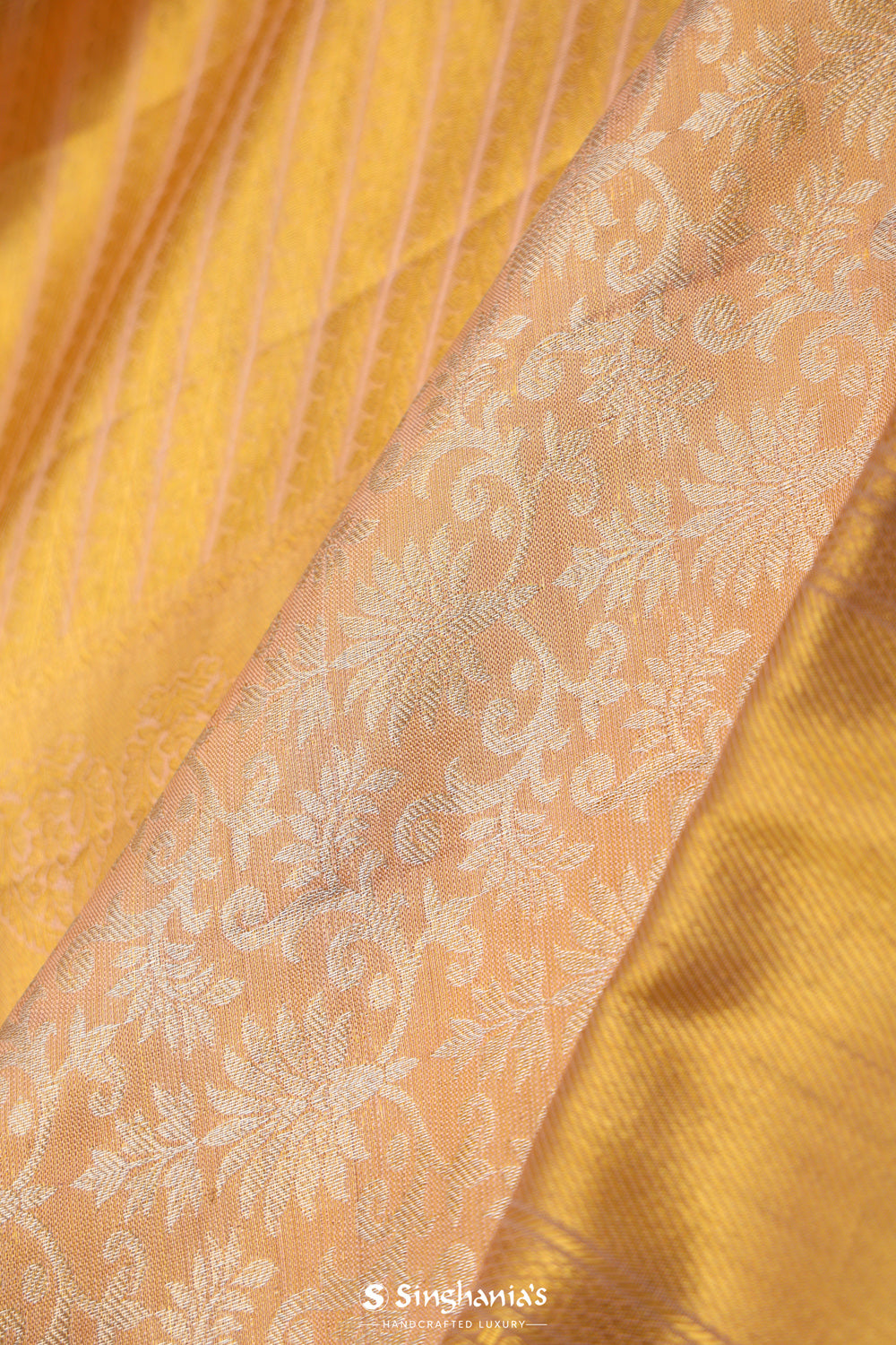 Pastel Peach Jaal Kanjivaram Silk Saree