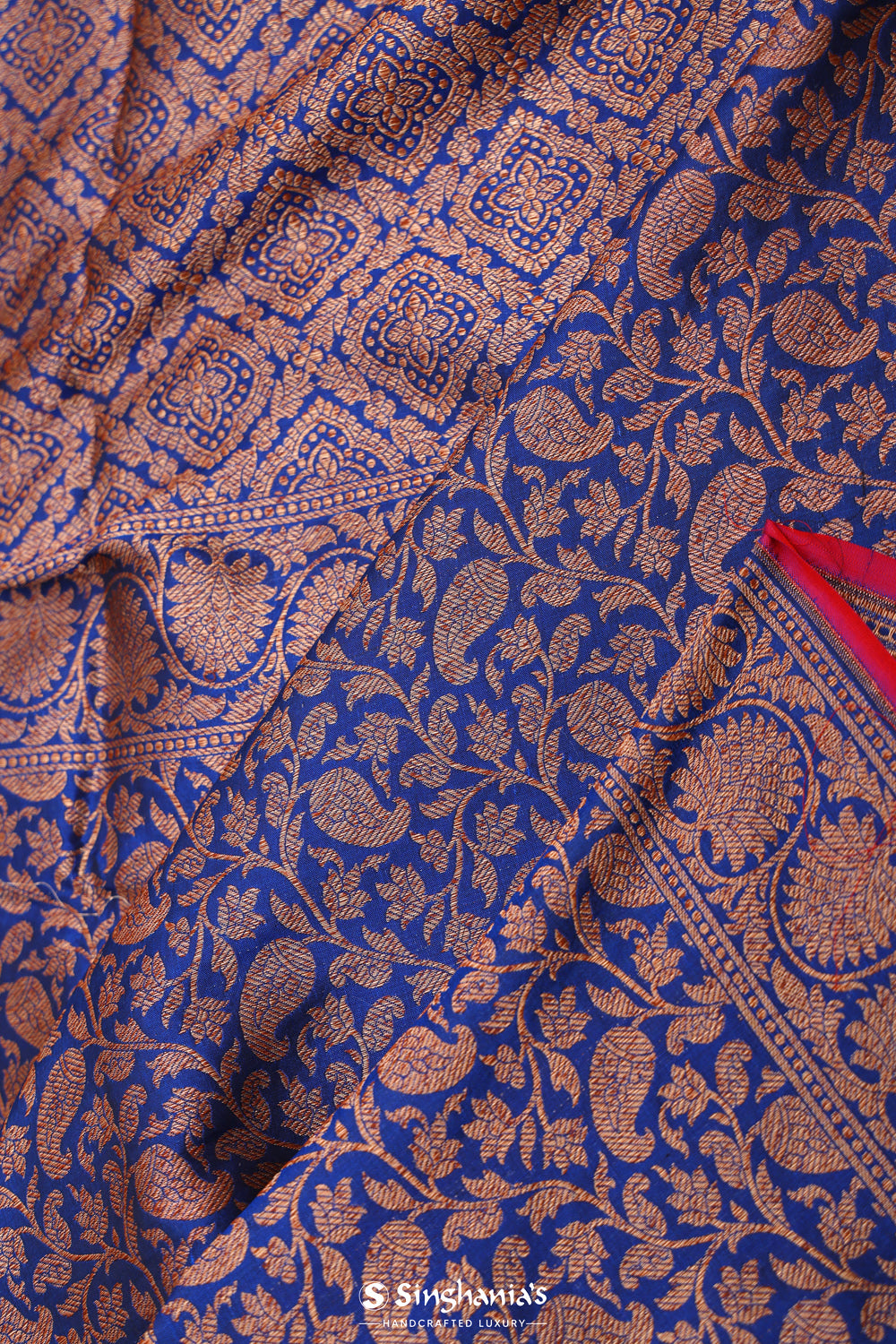 Classic Blue Chiniya Banarasi Silk Saree