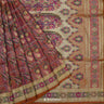 Persian Red Silk Saree With Banarasi Weaving