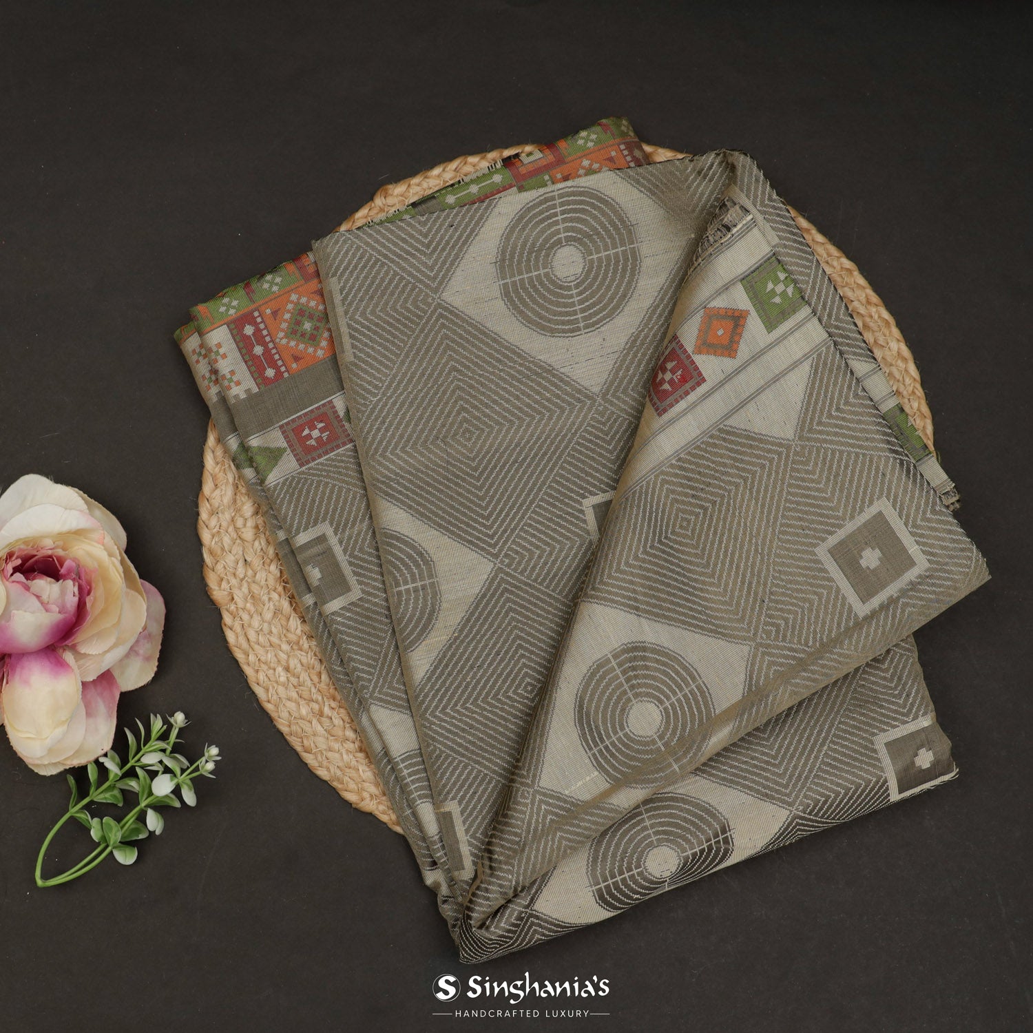 Autumn Cream Silk Saree With Banarasi Weaving