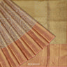 Peach-Gold Kanjivaram Silk Saree With Floral Jaal Pattern