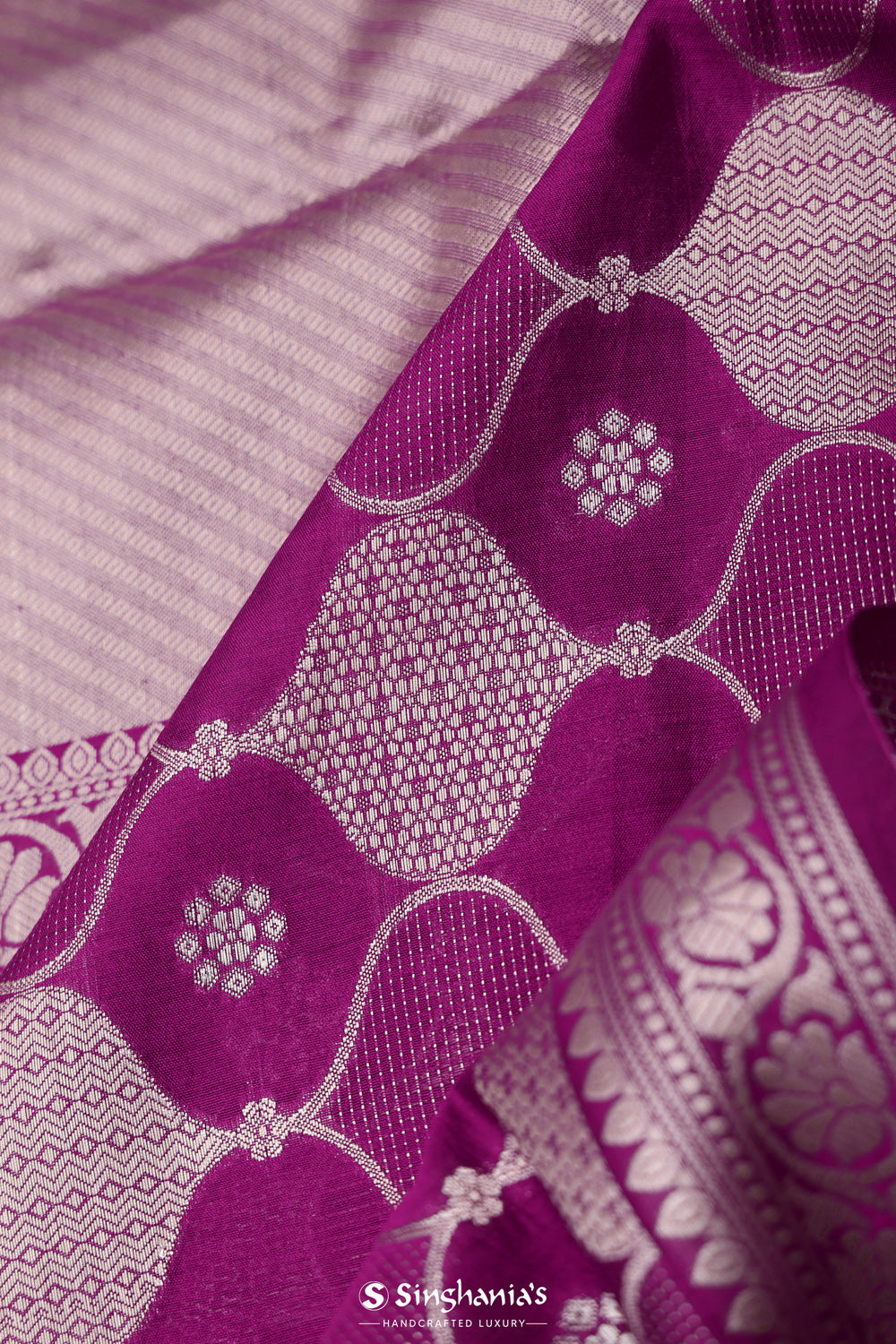 Fandango Purple Chiniya Banarasi Silk Saree