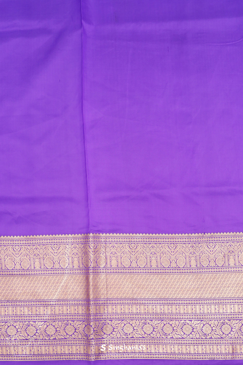 Printed Kanjivaram Silk Saree In Sky Blue