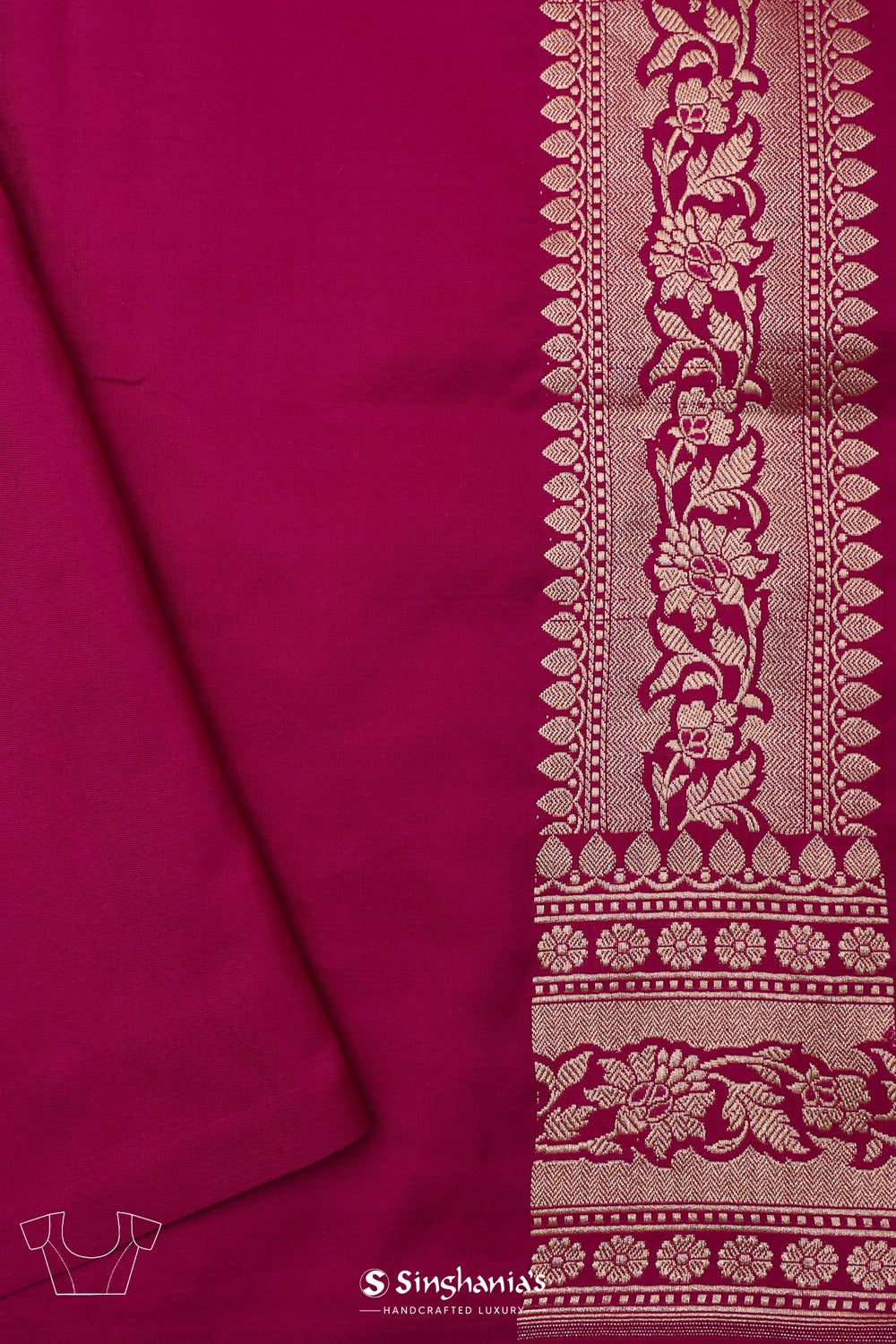 Cardinal Purple Banarasi Silk Saree With Gold-Silver Zari