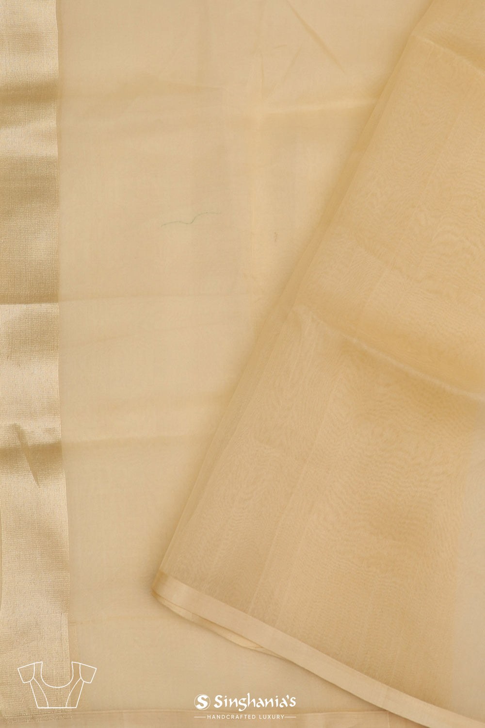 Flax Gold Tissue Banarasi Silk Saree