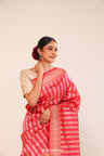 Paradise Pink Chiniya Banarasi Silk Saree