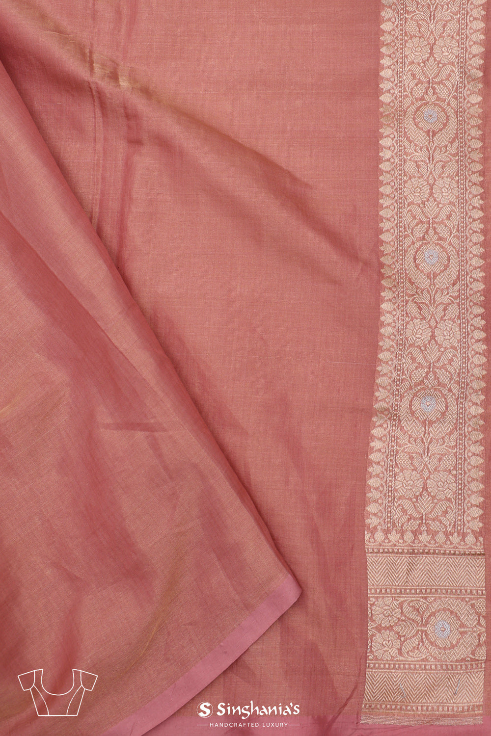 Baby Pink Jaal Banarasi Silk Saree