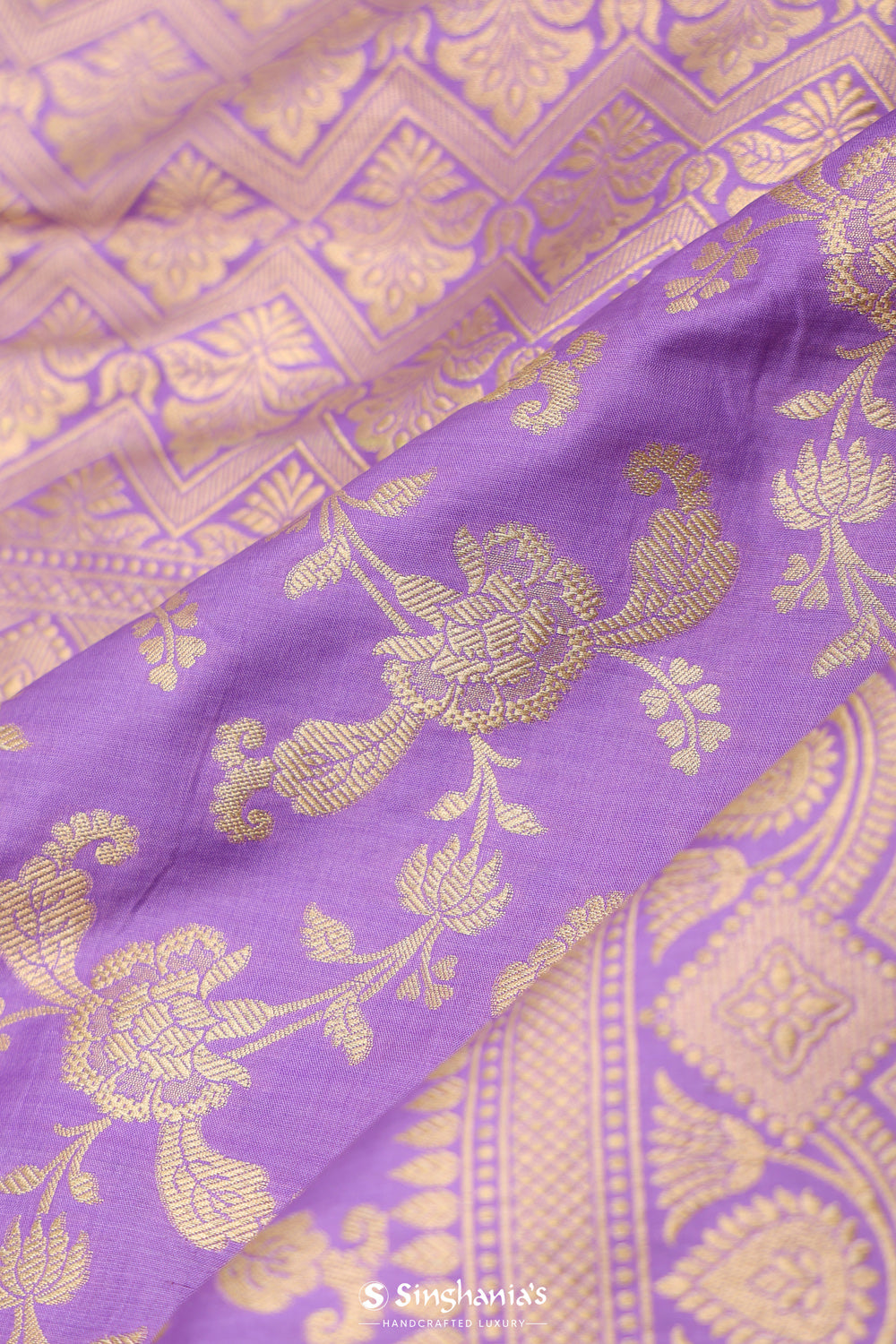 Electric Purple Chiniya Banarasi Silk Saree