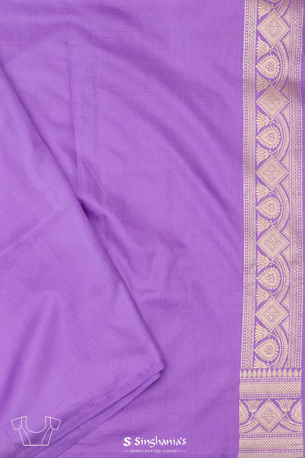 Electric Purple Chiniya Banarasi Silk Saree