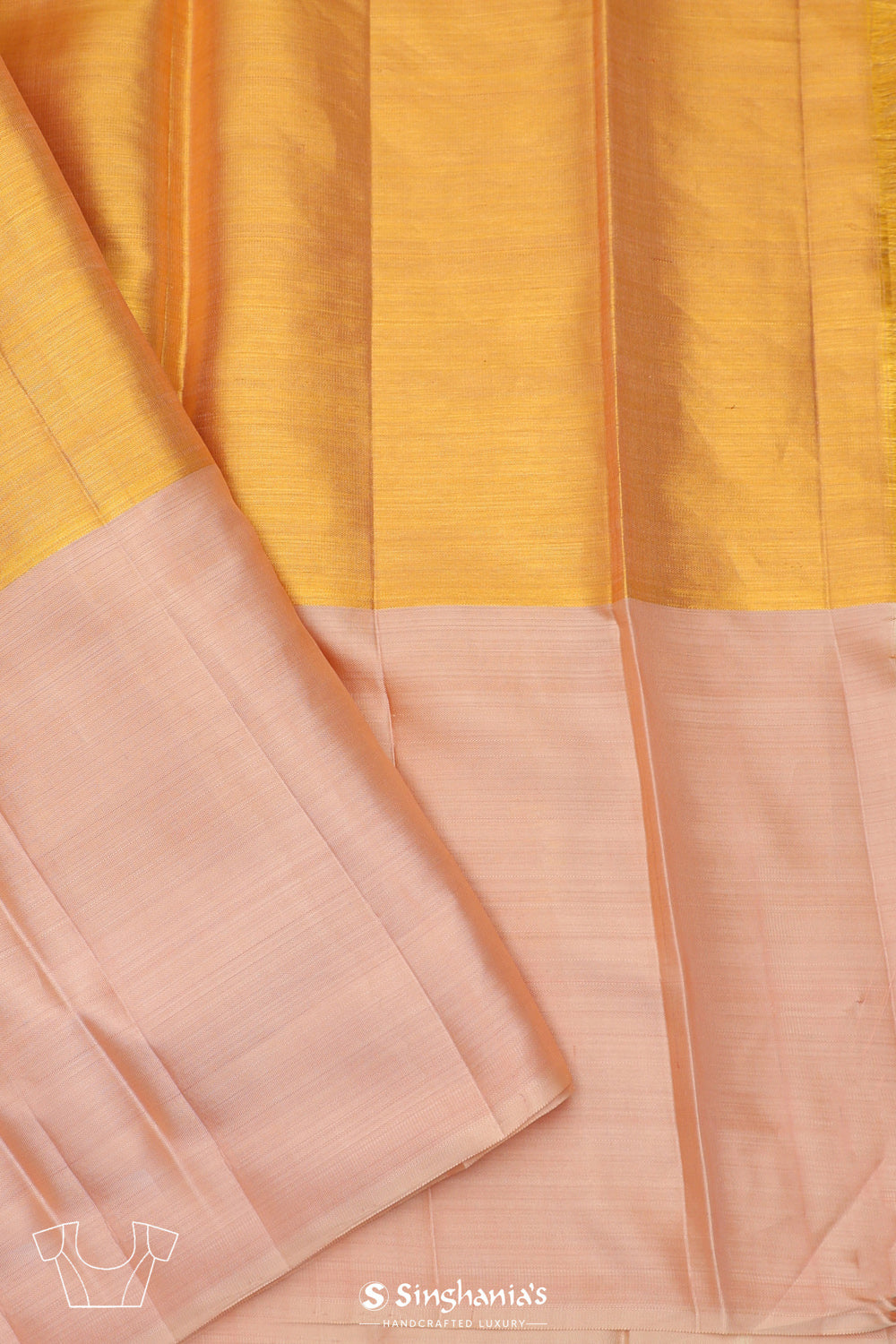 Sunset Gold Heritage Kanjivaram Silk Saree