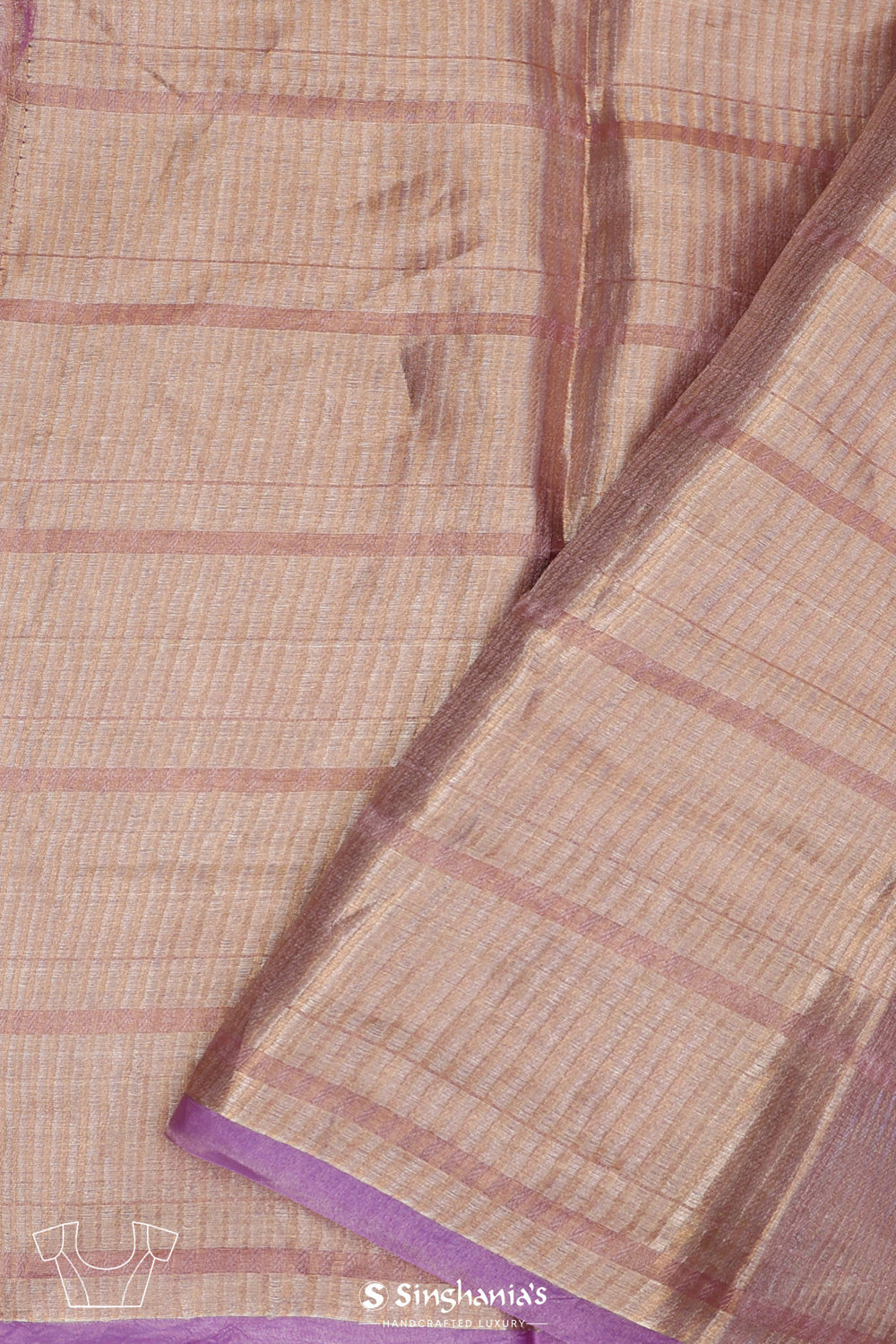 Plum Purple Tissue Chiniya Banarasi Saree