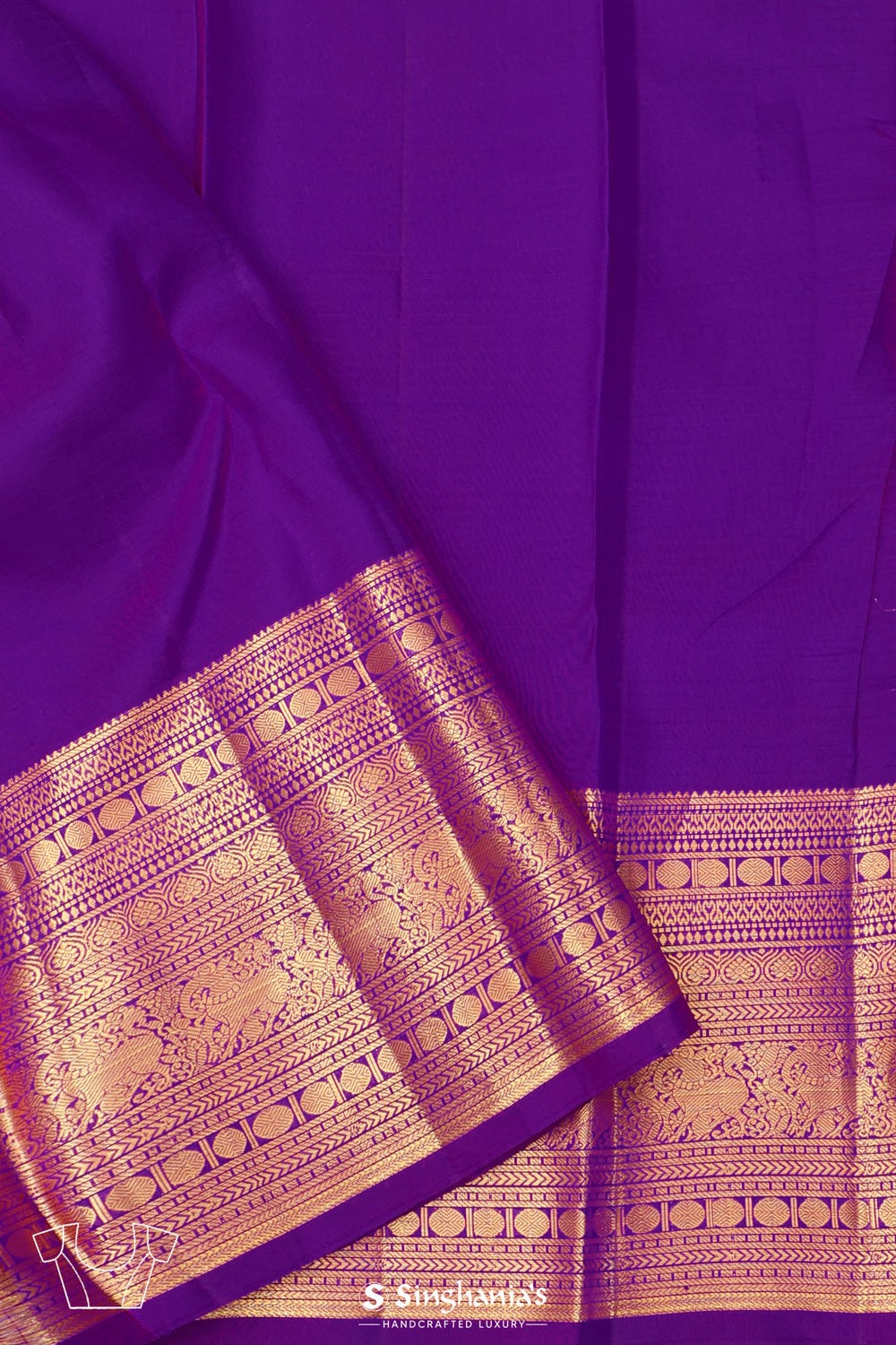 Deep Magenta Heritage Kanjivaram Silk Saree