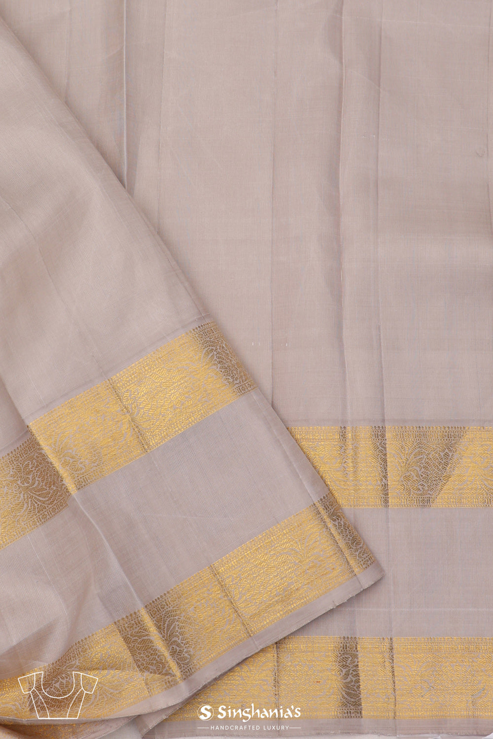 Mango Peach Heritage Kanjivaram Silk Saree